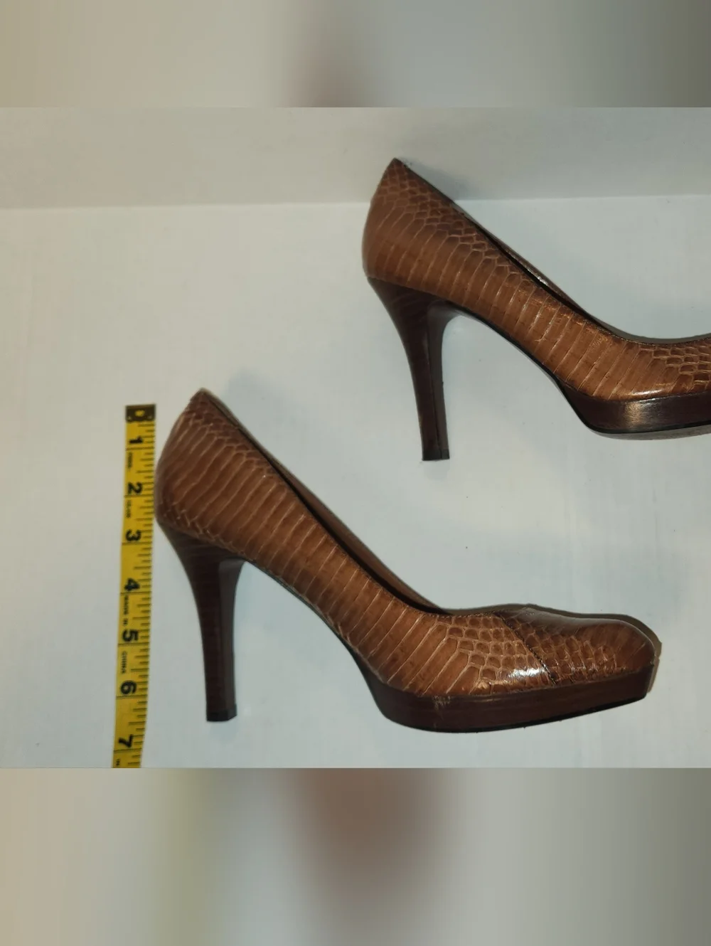 Ralph Lauren Kailee Snake Skin Snakeskin High Heels Pumps Stilletos Size 8 EUC